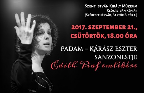 Kárász Eszter sanzonestje Edith Piaf emlékére a Csók István Képtárban