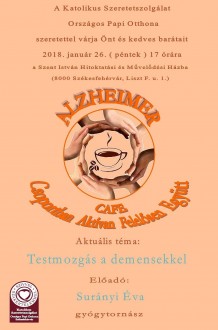 Újabb előadás és gyakorlati bemutató az Alzheimer Cafe sorozatban