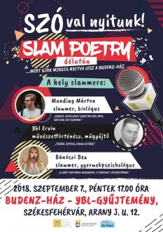 Szóval nyitnak - slam poetry délután lesz a Budenz házban