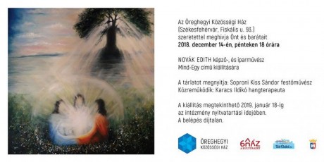 „Mind-Egy” - Novák Edith kiállításának megnyitója az Öreghegyi Közösségi Házban