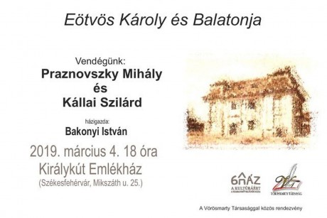 „Eötvös Károly és Balatonja” - irodalmi beszélgetés a Királykút Emlékházban