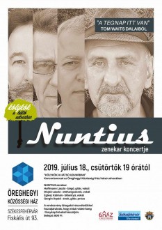 A Nuntius zenekar ad koncertet az Öreghegyi Közösségi Házban