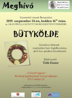 Őszi ajtódíszt készítenek kedden az Aranybulla Könyvtár Bütykölde Kézműves Klubjában