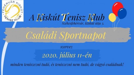 Egész napos sportnapra várja a családokat szombaton a Kiskút Tenisz Klub