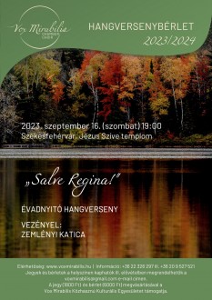 Salve Regina - évadnyitó koncert a Vox Mirabilis kórussal