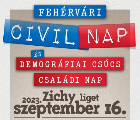 Civil Nap és Demográfiai Csúcs családi nap szombaton reggeltől estig a Zichy ligetben