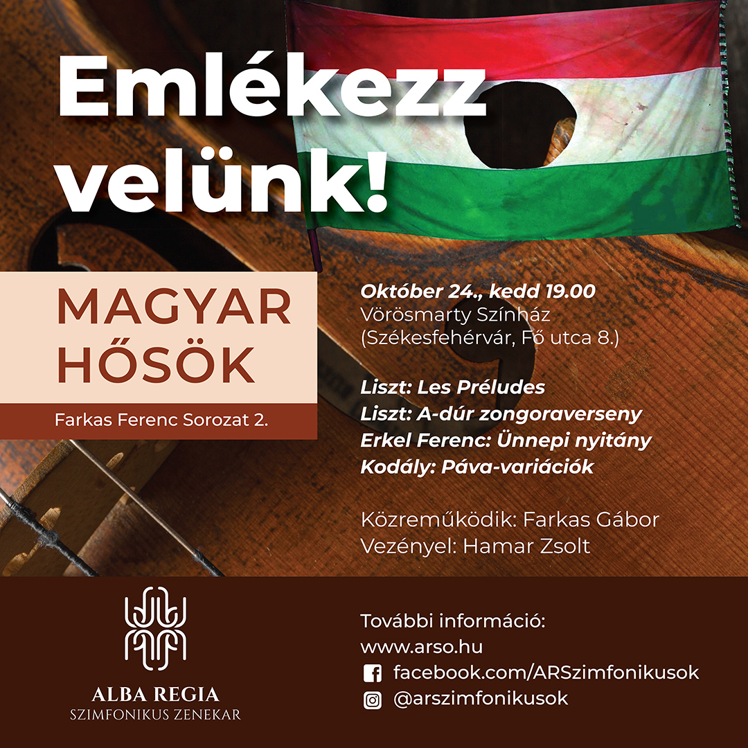 Emlékezzünk együtt! - Magyar Hősök az ARSO októberi nagyzenekari koncertjén