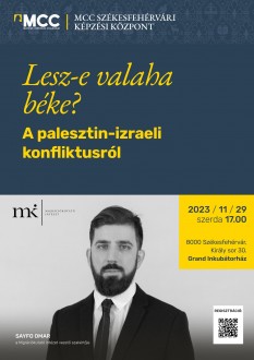 Lesz-e valaha béke? - Sayfo Omar előadása a Mathias Corvinus Collegiumban