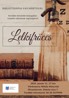 Lelkifröccs – folytatódik a Vörösmarty Könyvtár biblioterápiás foglalkozása