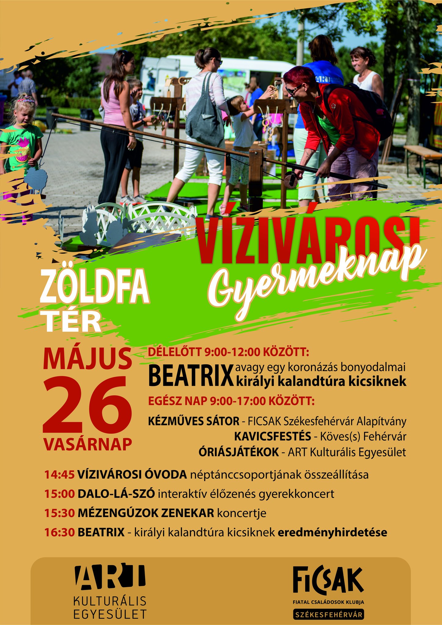 Koncert és kalandtúra - Vízivárosi gyermeknap lesz vasárnap a Zöldfa téren