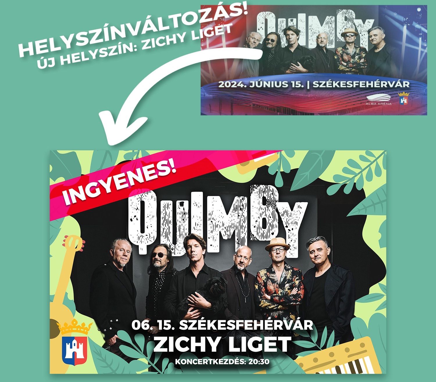 Ingyenes Quimby-koncert lesz szombaton este a Zichy-színpadon