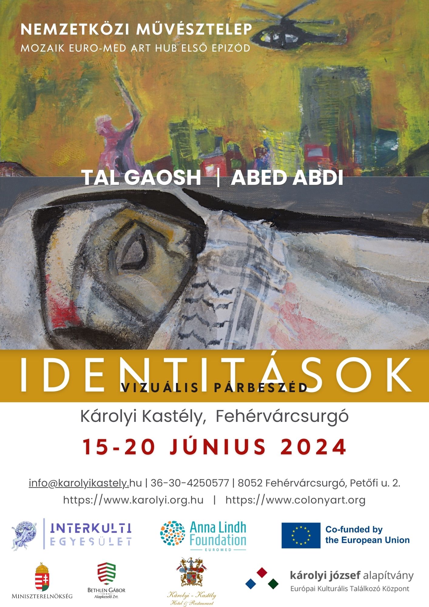 Egy zsidó és egy palesztin művész közös időszaki kiállítása a Károlyi Kastélyban