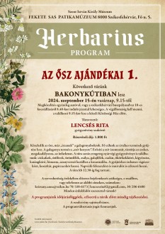 Az ősz ajándékai – Bakonykúti környékére kalauzol a vasárnapi Herbarius túra