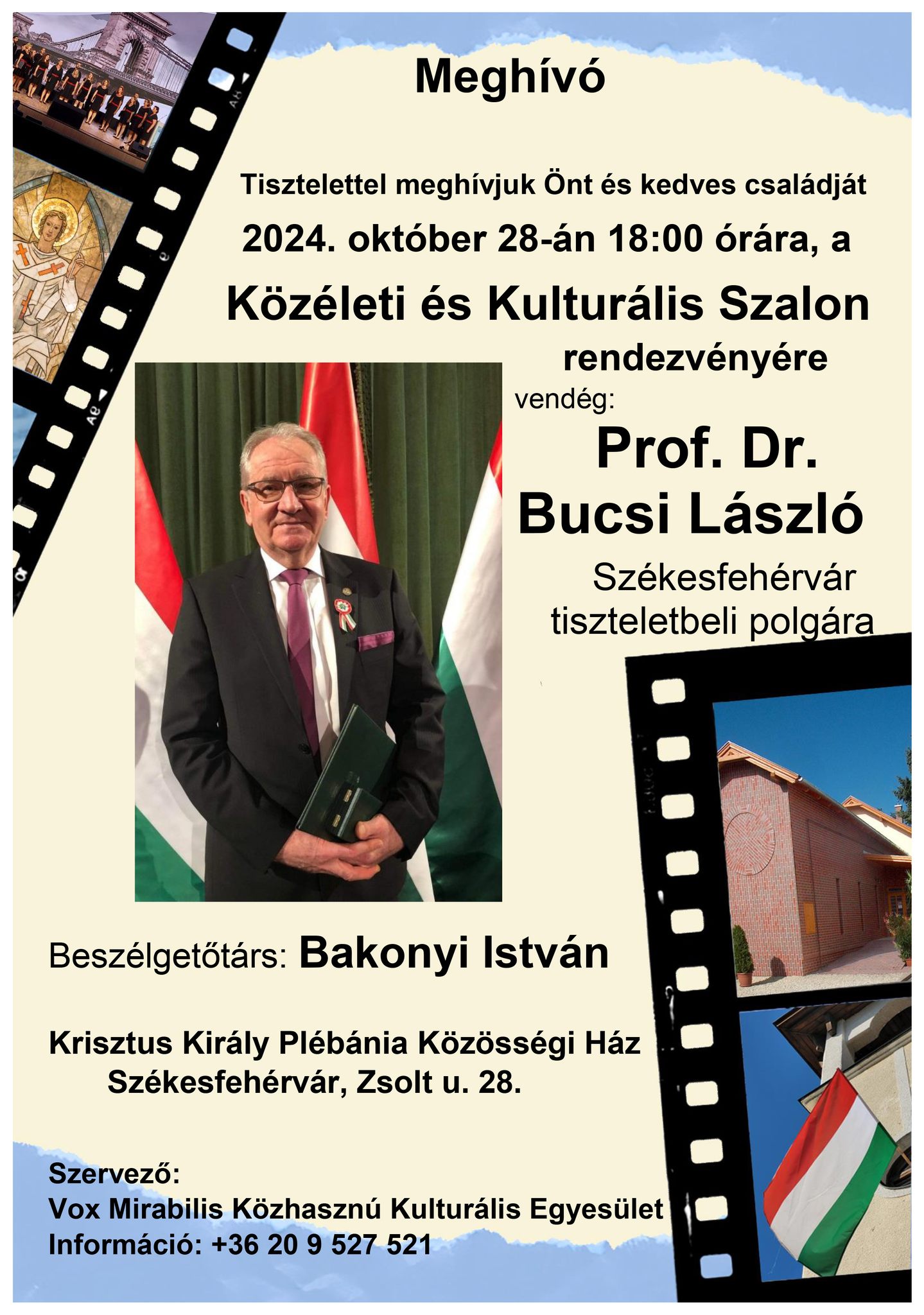 Dr. Bucsi László lesz a Közéleti és Kulturális Szalon vendége