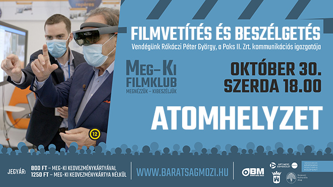 Atomhelyzetről a filmklubban - Rákóczi Péter György, a Paks II. Zrt. kommunikációs igazgatója a vendég