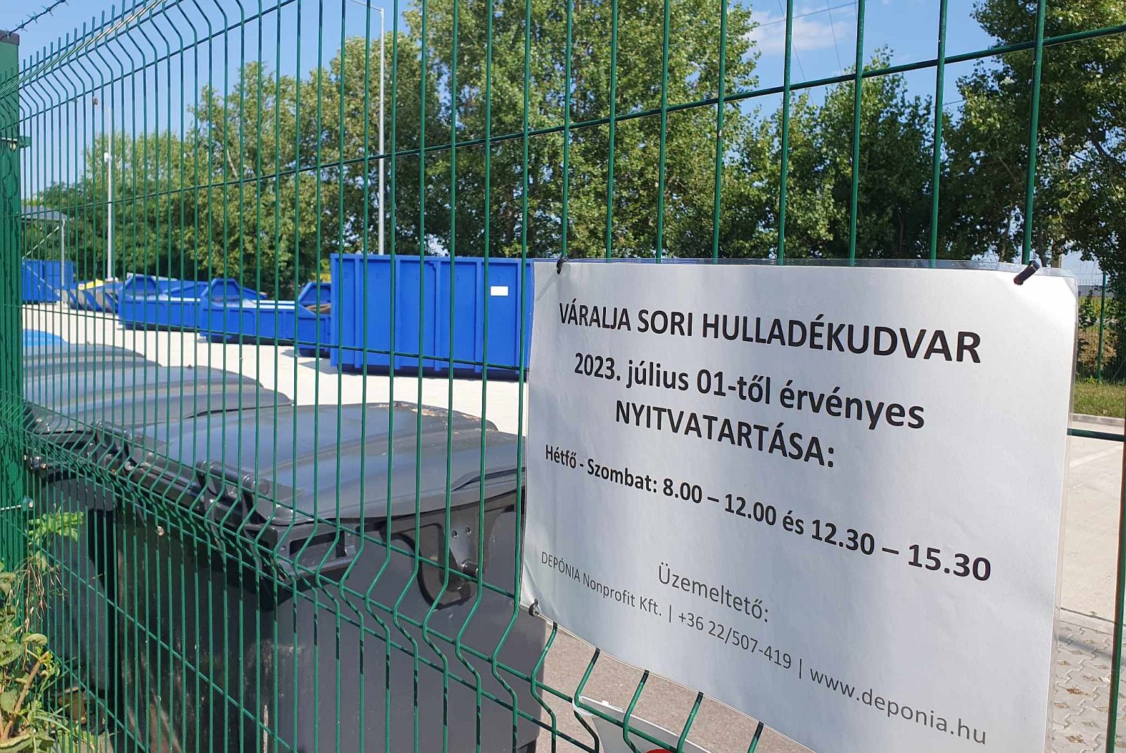 Hulladékudvarok és ügyfélszolgálatok ünnepi nyitvatartása a Depóniánál