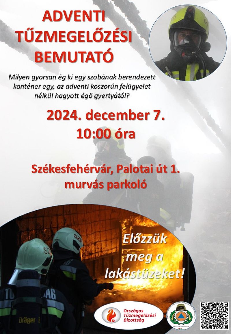 Adventi tűzoltási bemutató lesz december 7-én Székesfehérváron